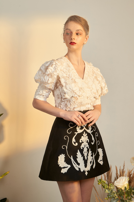 Phoenix embroidered Skirt